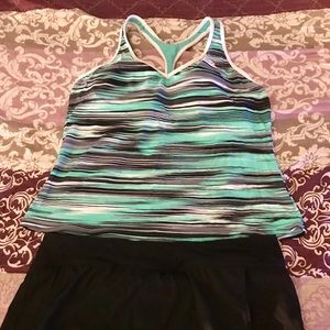 Tankini bathing suit top and bottoms